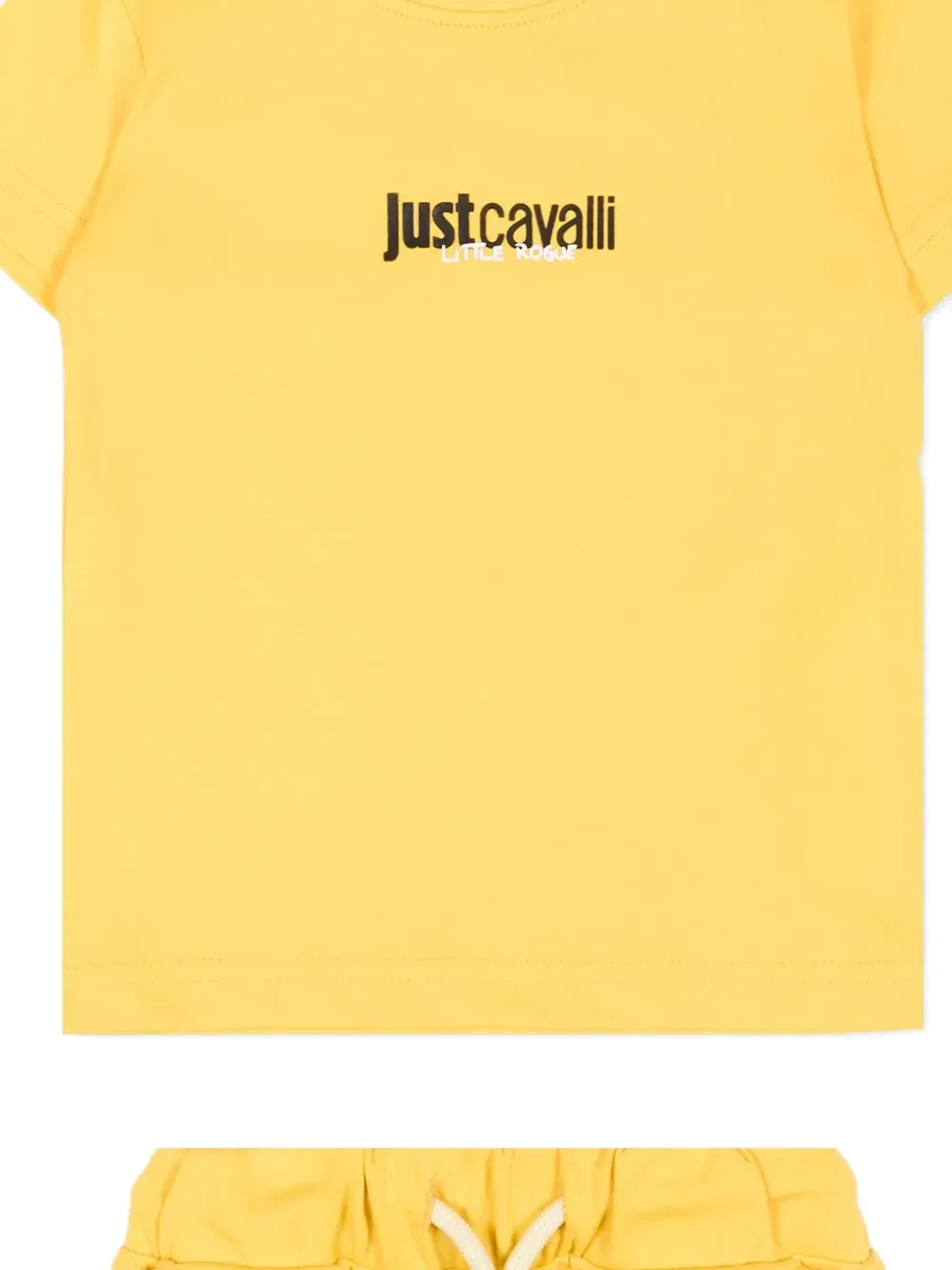 Комплект из футболки и шорт с логотипом Just Cavalli Kids, желтый — фото 3