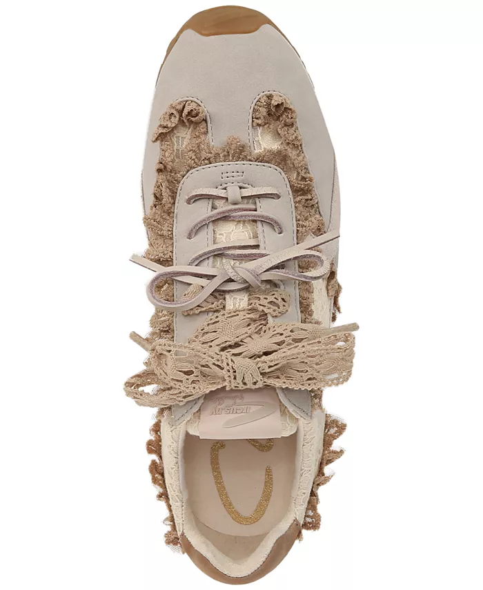 Nash Кроссовки на шнуровке с кружевными рюшами Circus NY by Sam Edelman, коричневый/бежевый — фото 4