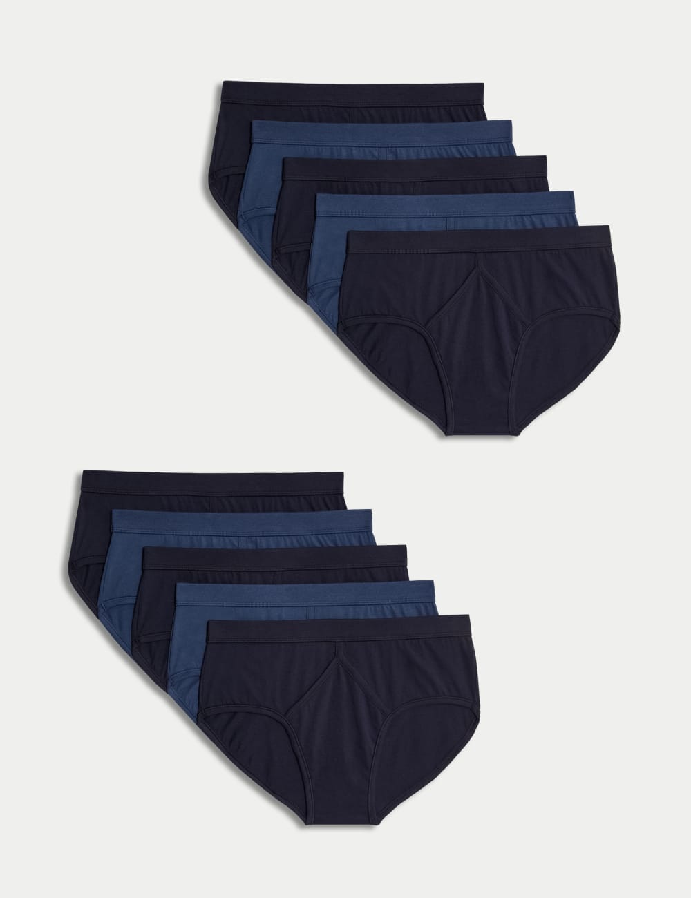 

10 упаковок трусов Essential Cotton Marks & Spencer, темно-синий