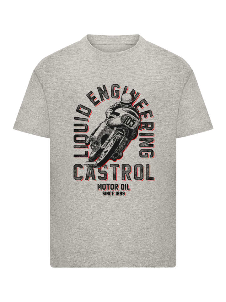 

Футболка Castrol Retro Motorbike серого цвета в крапинку F4NT4STIC, Серый, Футболка Castrol Retro Motorbike серого цвета в крапинку F4NT4STIC