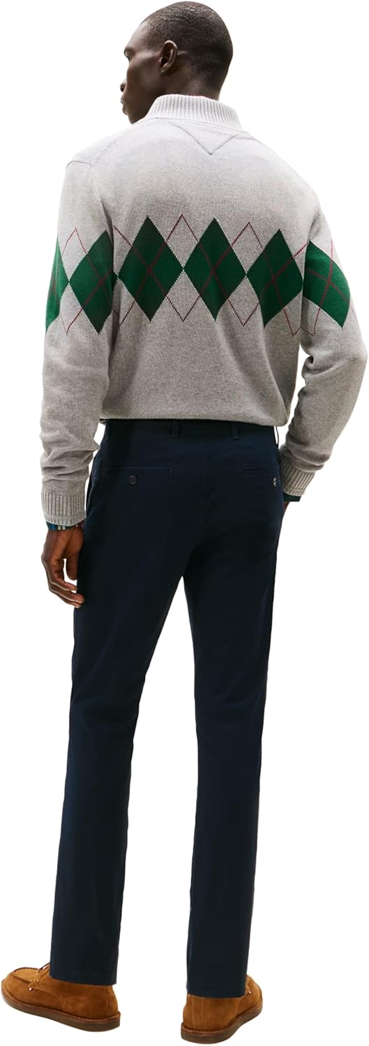 Мужские брюки-чиносы Tommy Hilfiger из эластичного хлопка, облегающего кроя, Navy Blazer — фото 4