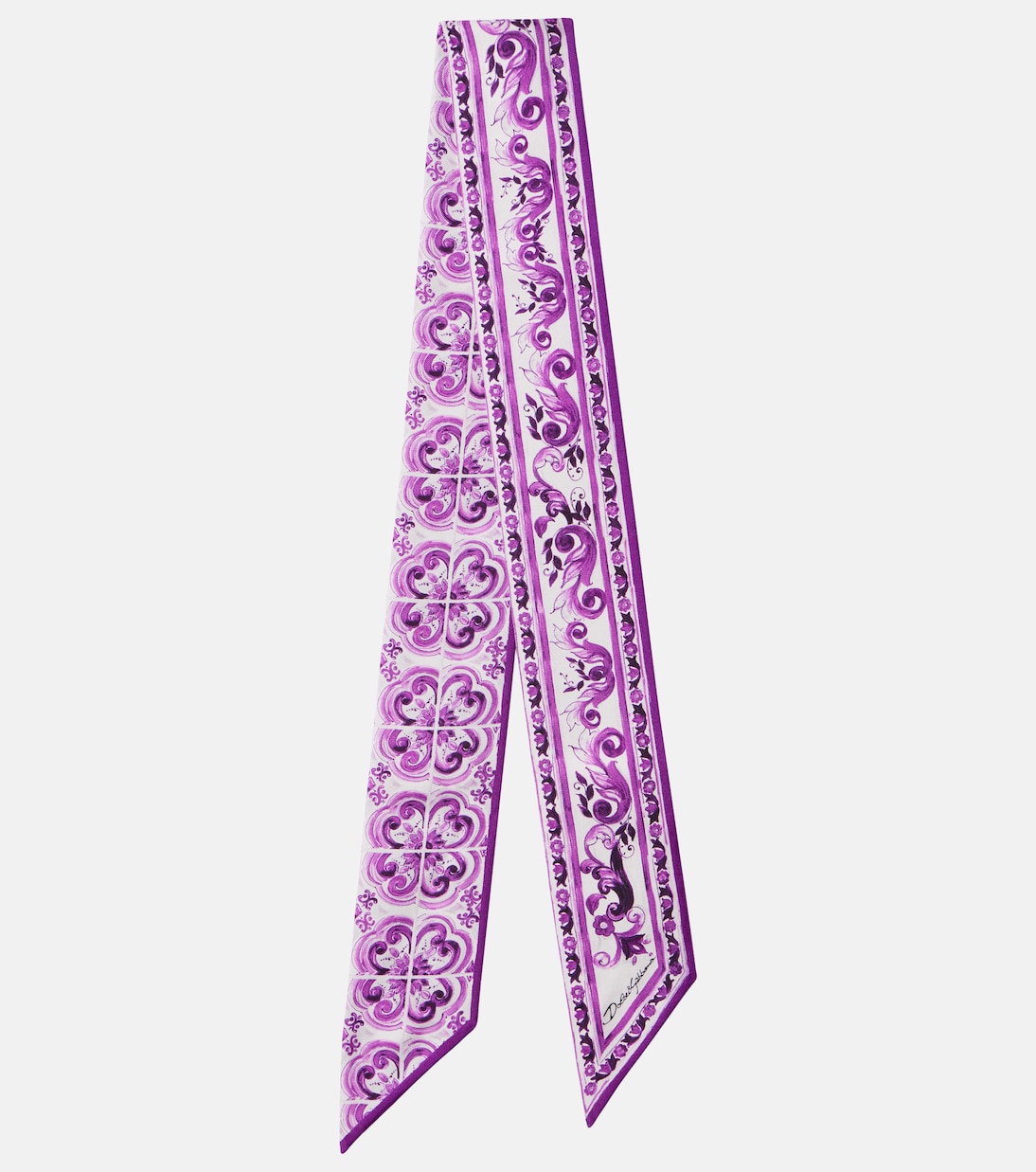 

Шелковый твилловый шарф Majolica Dolce&Gabbana, Maiolica Fdo Viola