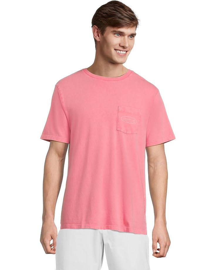 

Футболка Vineyard Vines Outlined Surf Logo Short Sleeve Tee, цвет Sunset Pink