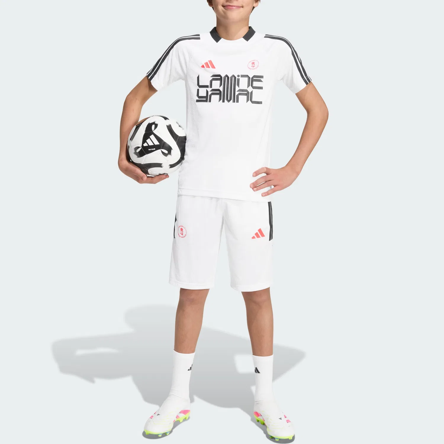Детская спортивная футболка с круглым вырезом Adidas, White — фото 3