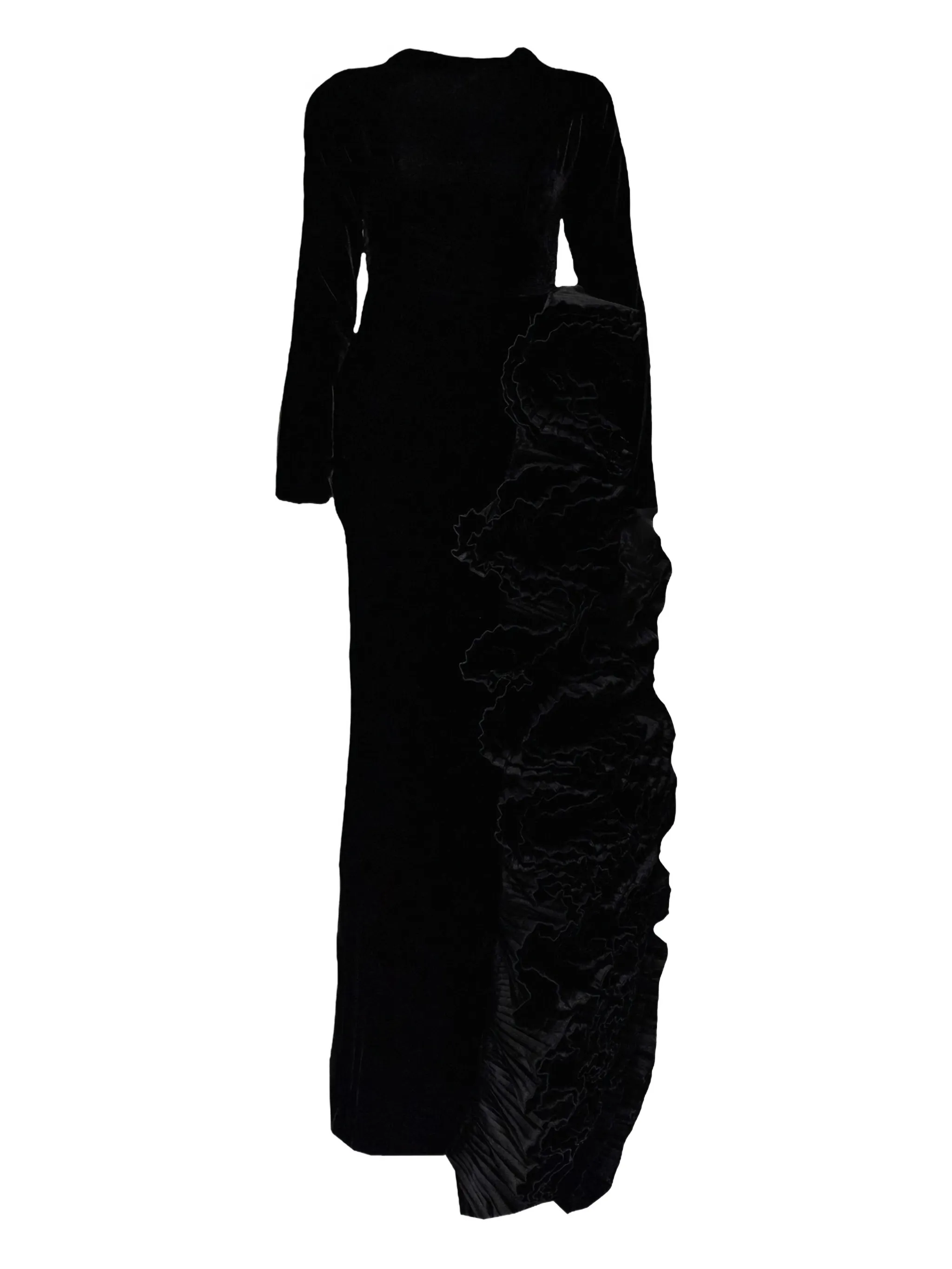 

Платье макси с цветочным декором Tha Seen, черный