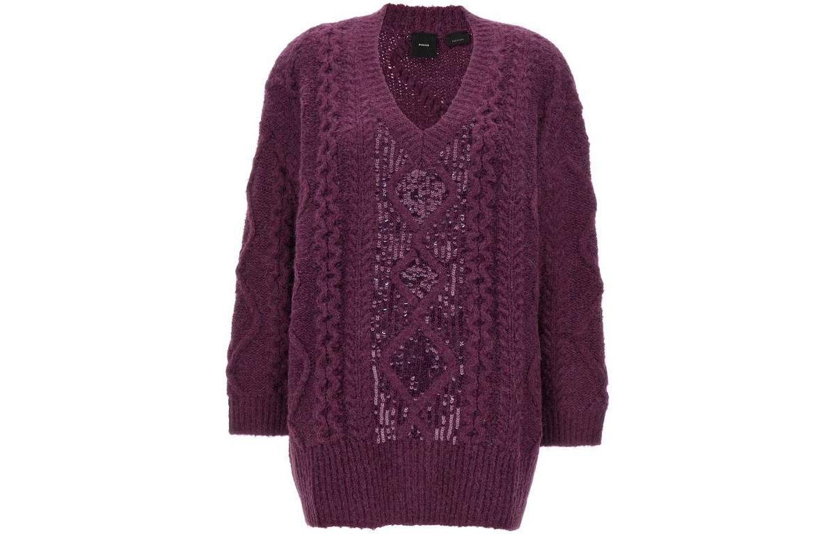 

PINKO Женское платье с длинными рукавами, фиолетовое