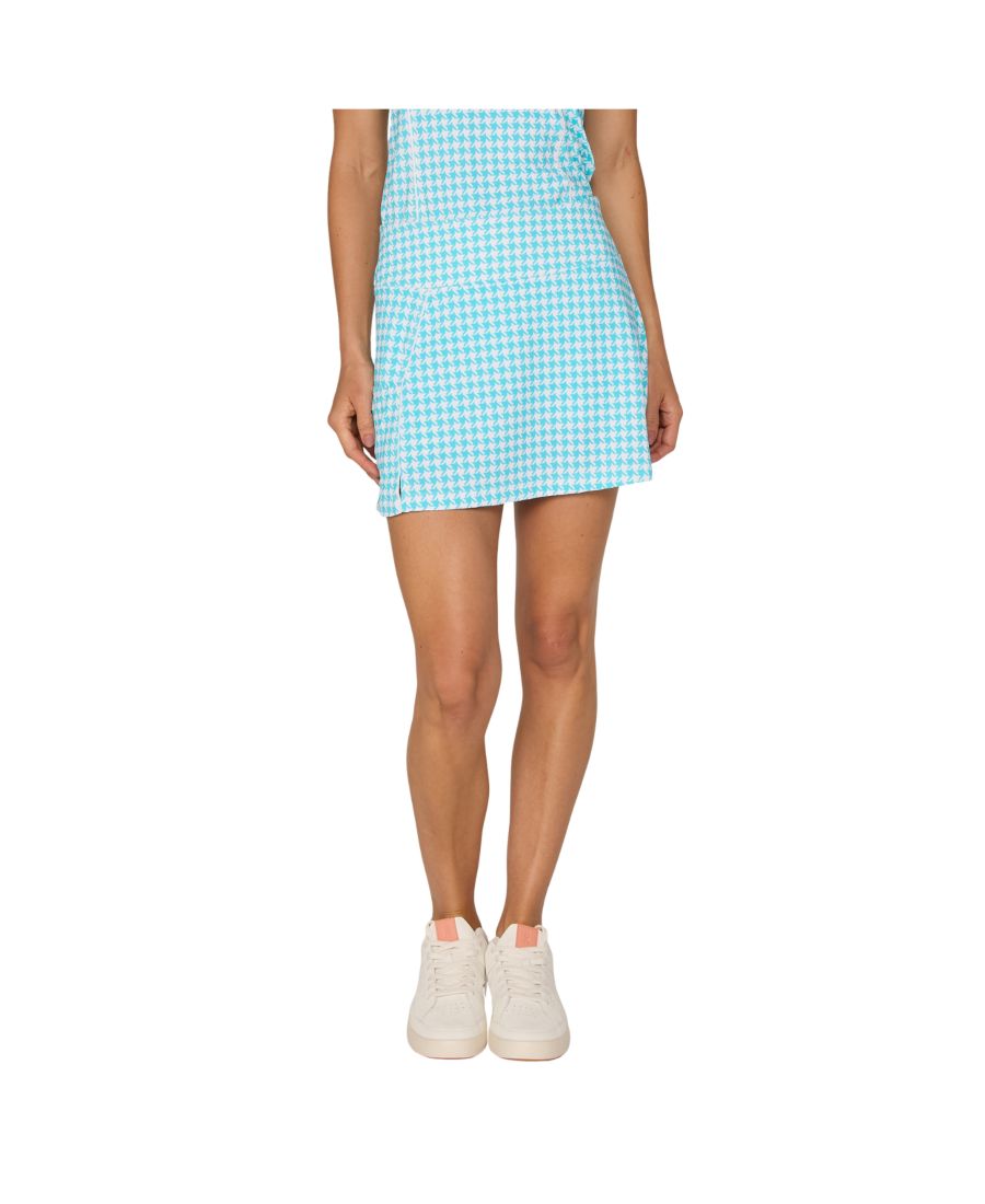 

Женская юбка-шорты с кантом G Lifestyle Clothing, Carib. Turq houndstooth
