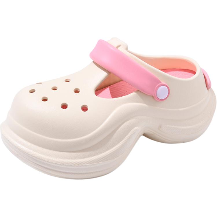 

Детские сабо EVA с защитой от ударов, амортизацией, отскоком, вентиляцией, быстросохнущими, бесшумными, с поддержкой баланса ZHULE, бежевый/розовый