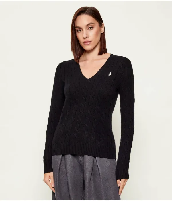 Шерстяной свитер Кимберли slim fit Polo Ralph Lauren, черный