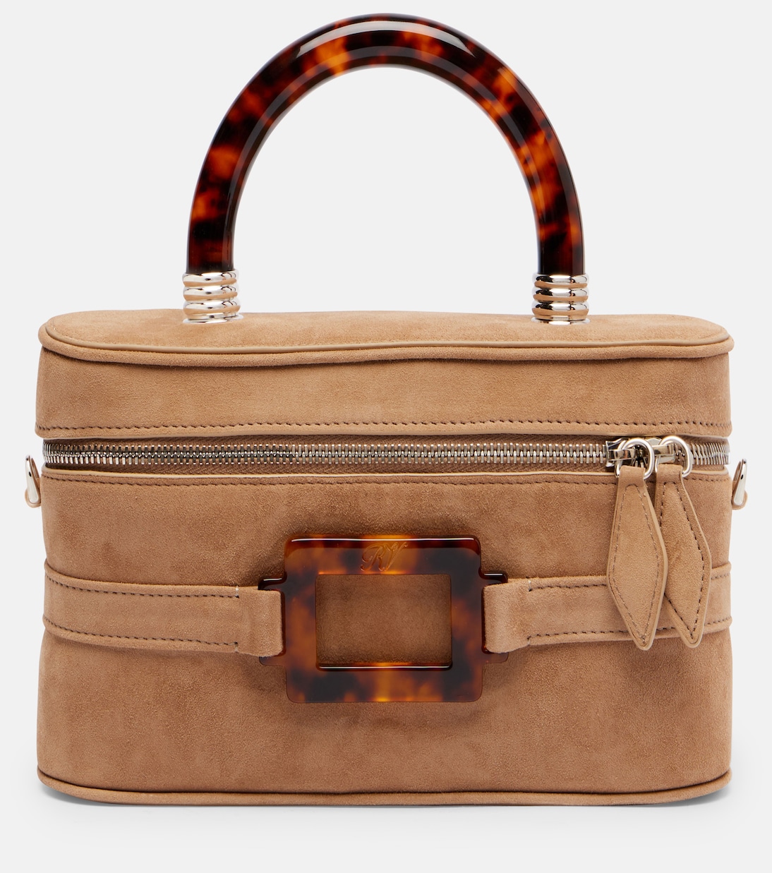 

Мини-сумка из замши Vanity Roger Vivier, Tabacco Chiaro