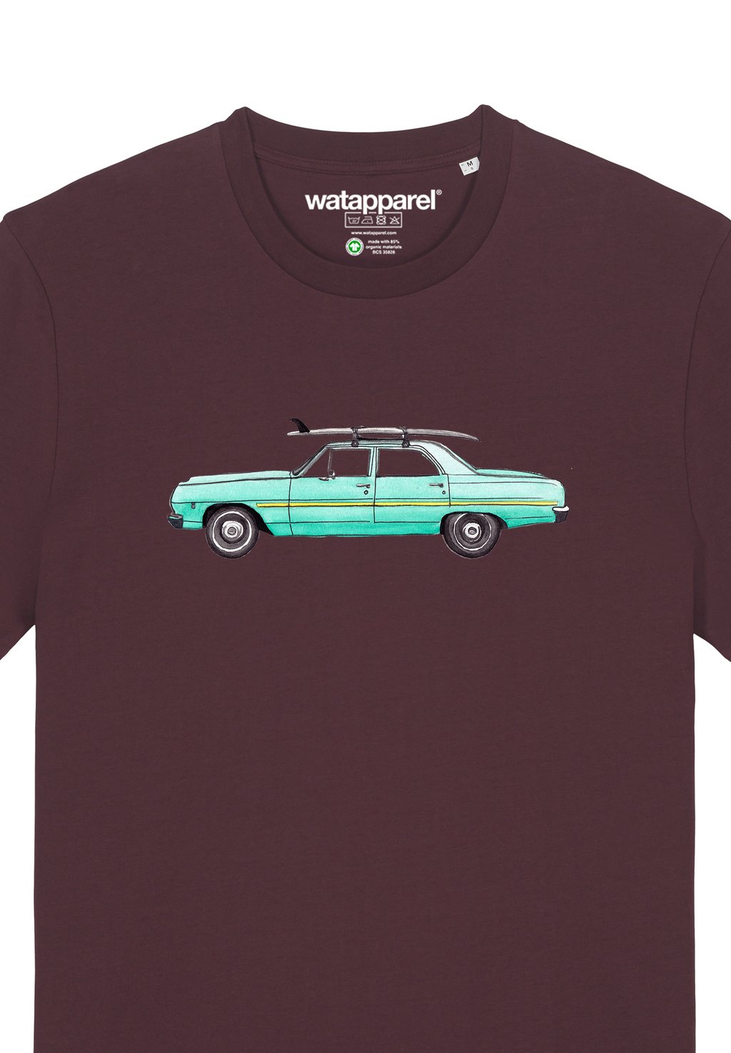 

Футболка с принтом SURF CAR watapparel, темно-красный