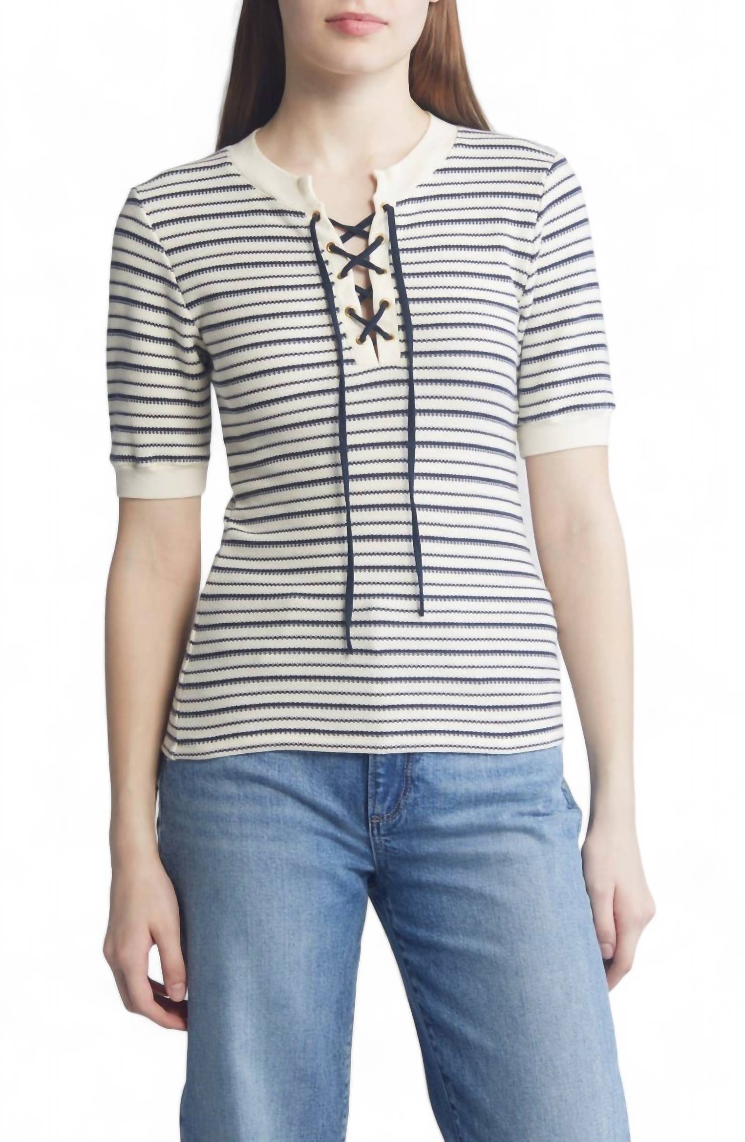 

Футболка Reeve в полоску от руки Nation LTD, цвет freehand stripe