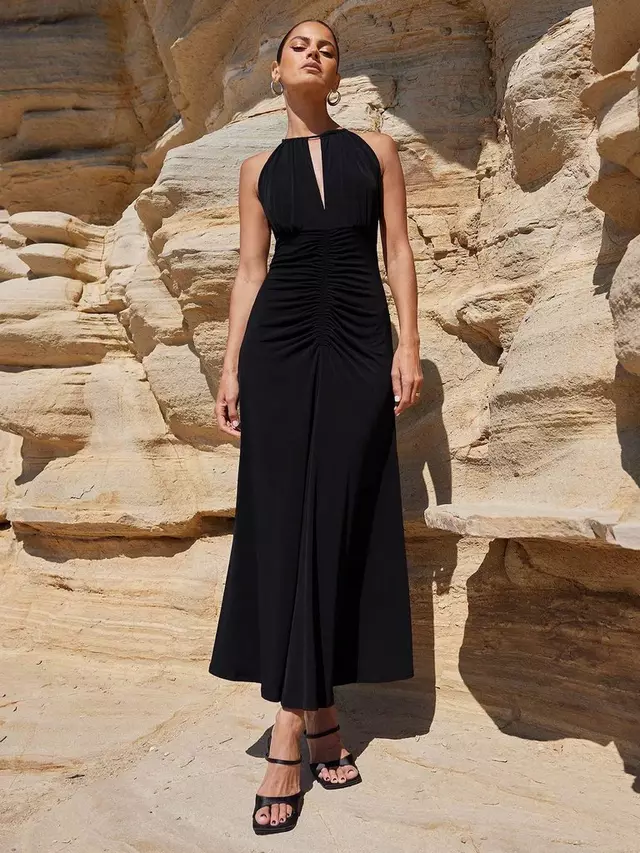 

Платье Ro&Zo Ro&Zo Jersey Halterneck Midi, черный