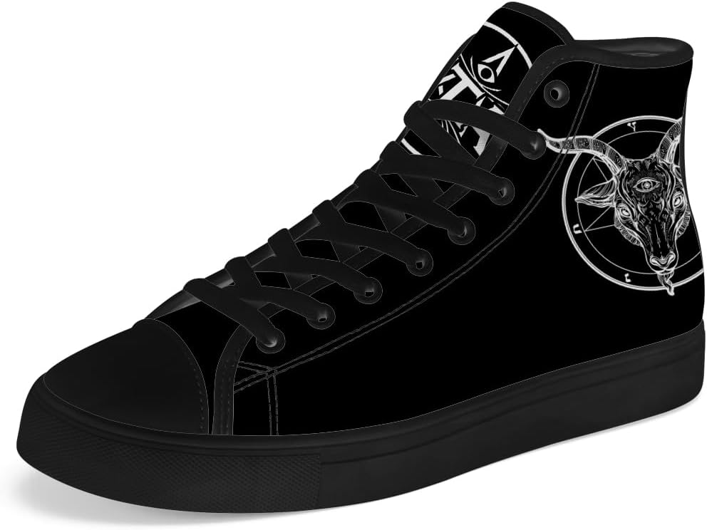 

Мужские и женские сатанинские кеды на высокой подошве из канвы, высокие кроссовки на шнуровке, повседневная обувь Chebing, белый