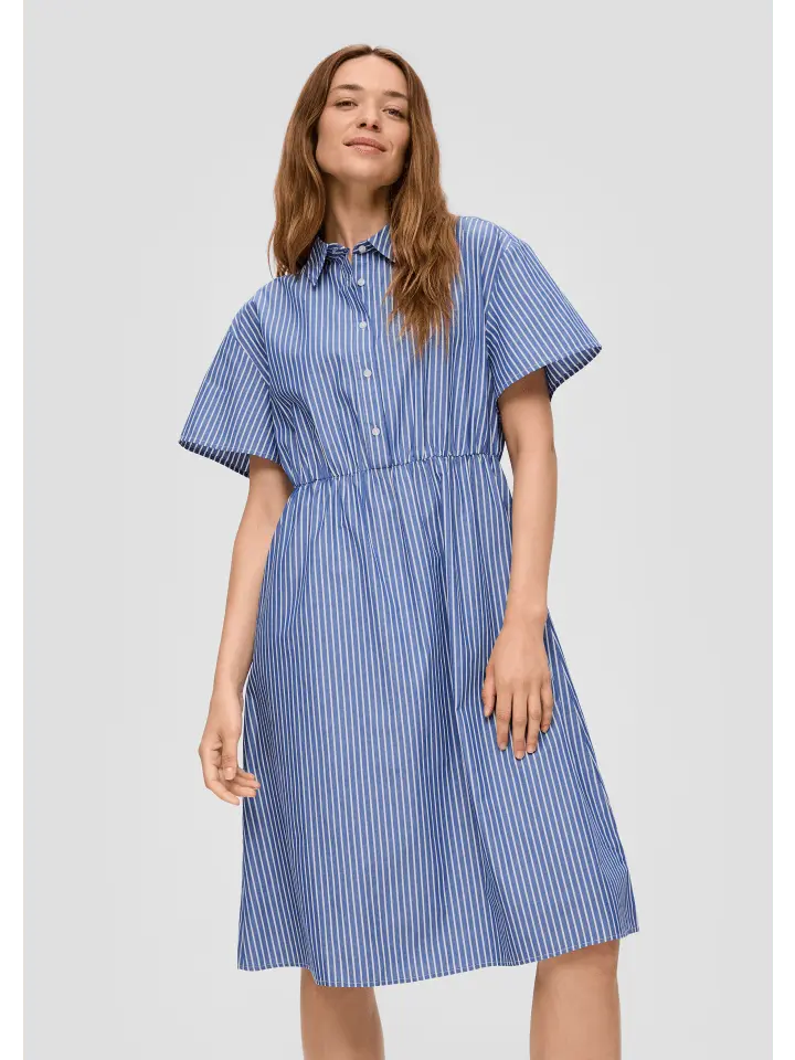 

Короткое платье sOliver kurz, цвет blau-weiß
