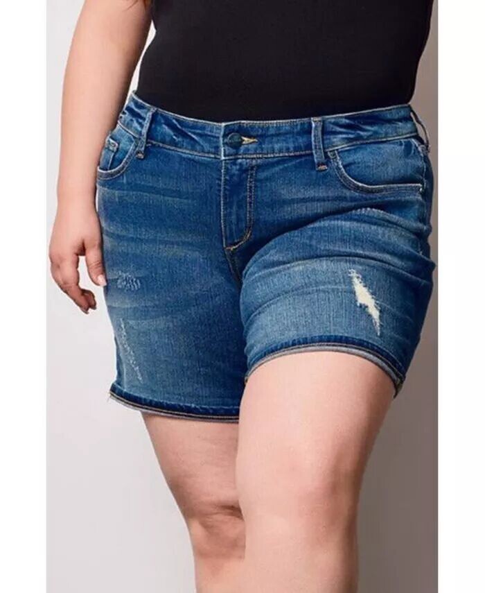 

Джинсовые шорты больших размеров SLINK Jeans, синий