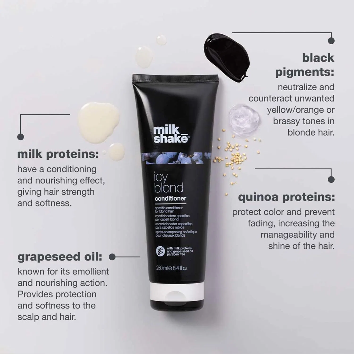 Кондиционер «Icy Blonde» для светлых и осветленных волос от milk_shake, 250 мл Milk_Shake — фото 4