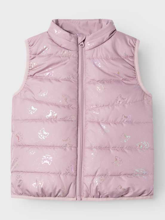 

Утепленный жилет Name It NMFMYLANE VEST FOIL2, розовый