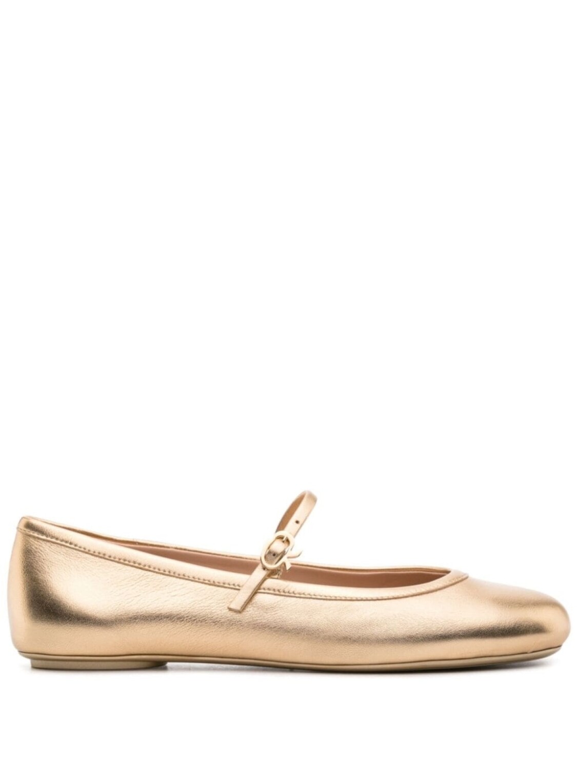 

Gianvito Rossi балетки Carla с пряжкой, золотистый