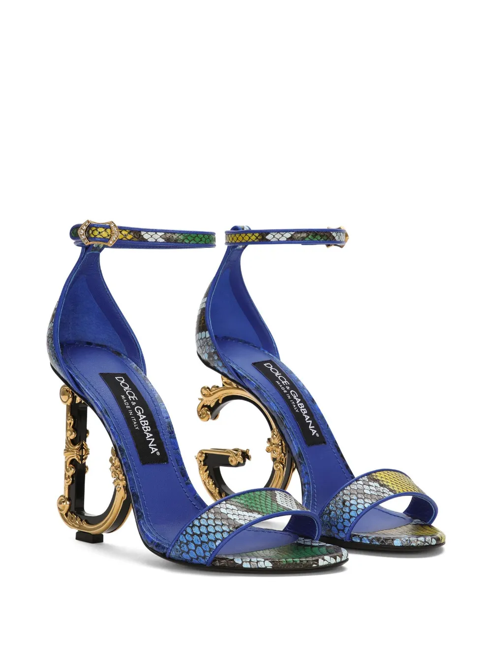 Босоножки Baroque 105 DOLCE & GABBANA, синий — фото 2