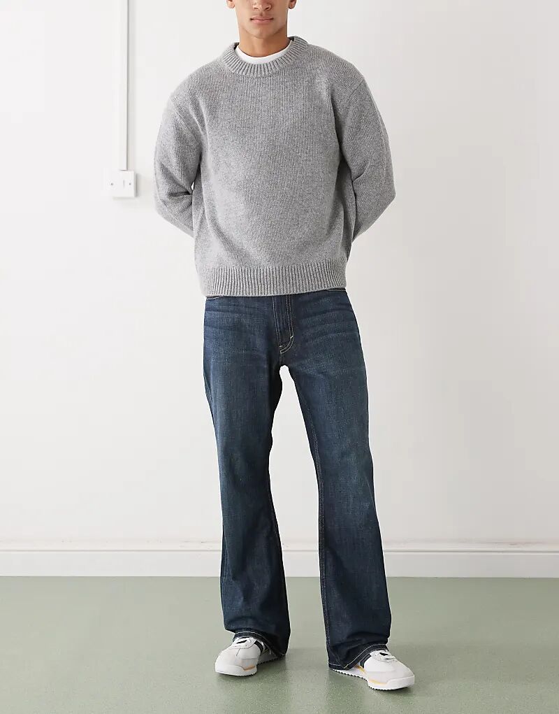 

Джинсы Weekday Mercury свободного кроя с завышенной талией, темно-синего цвета