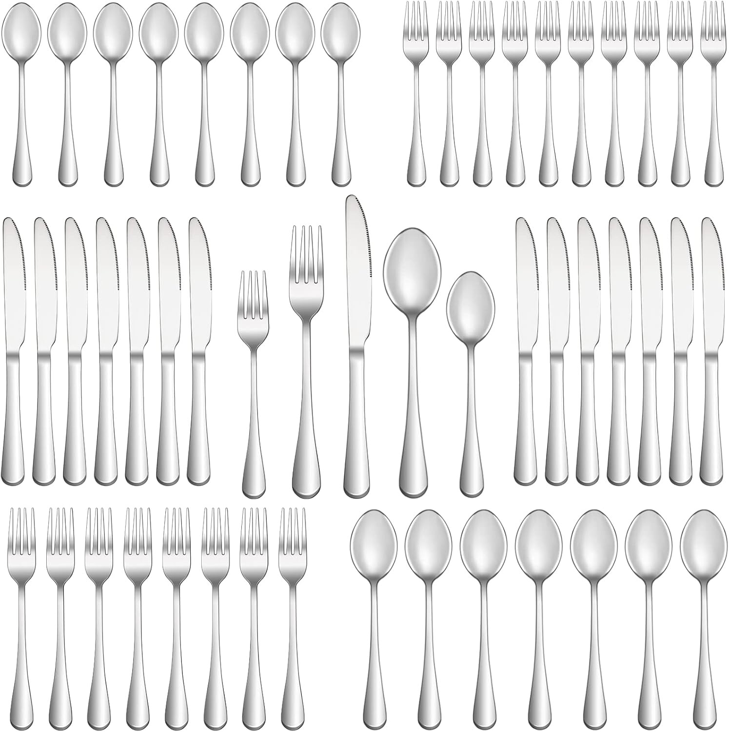 

Набор столовых приборов из 50 предметов на 10 персон MUTNITT, Silver