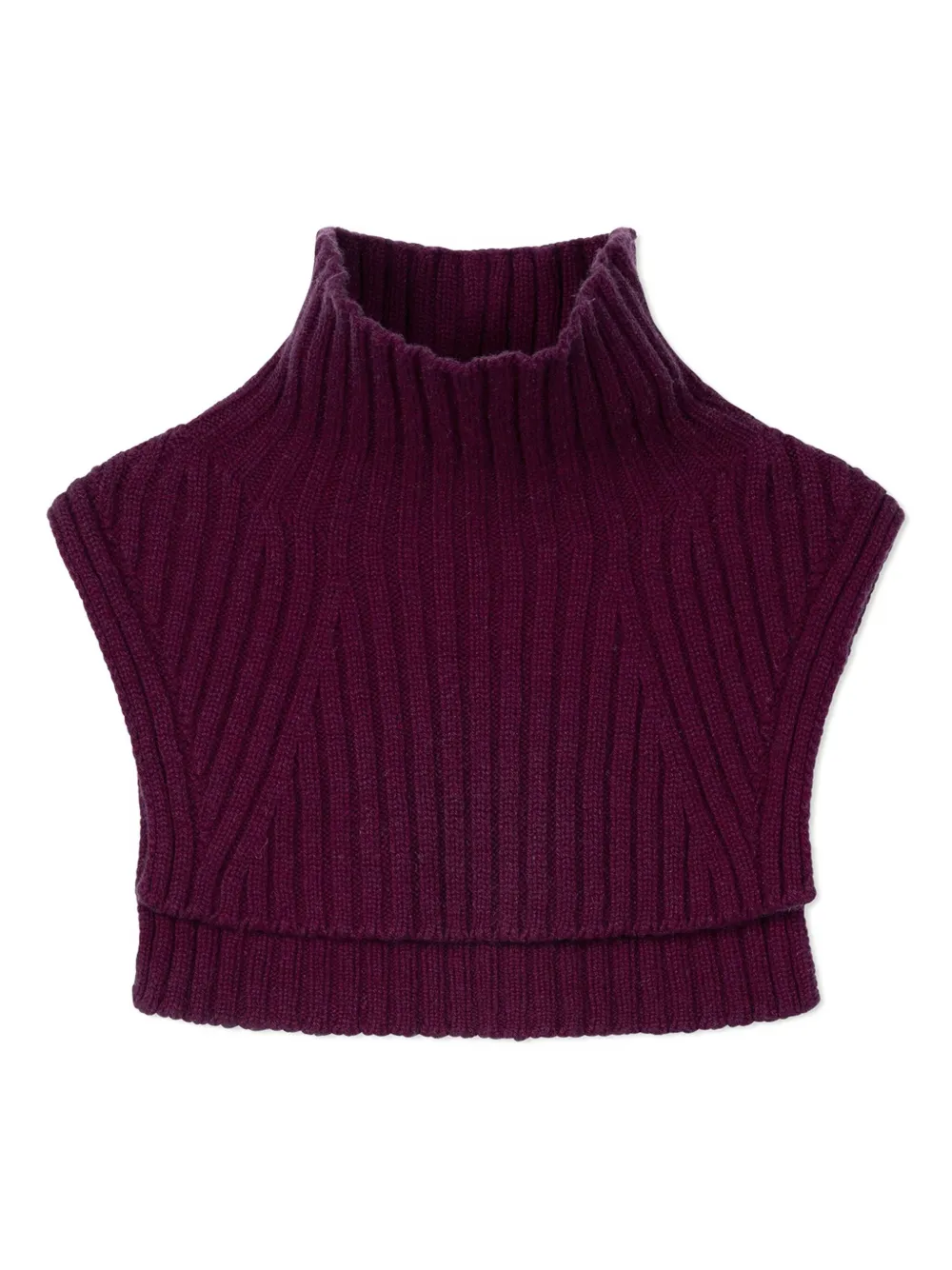 

Трикотажный ребристый нагрудник Eric Bompard, фиолетовый