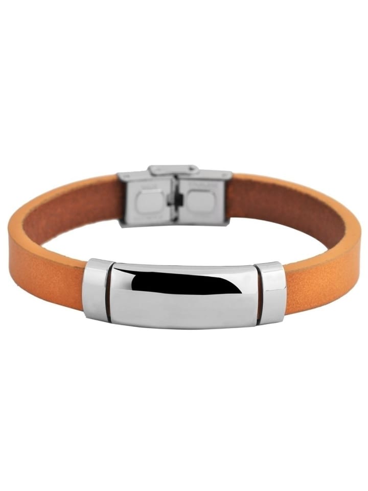 

Adeliás Кожаный браслет унисекс, 21 см, коричневый