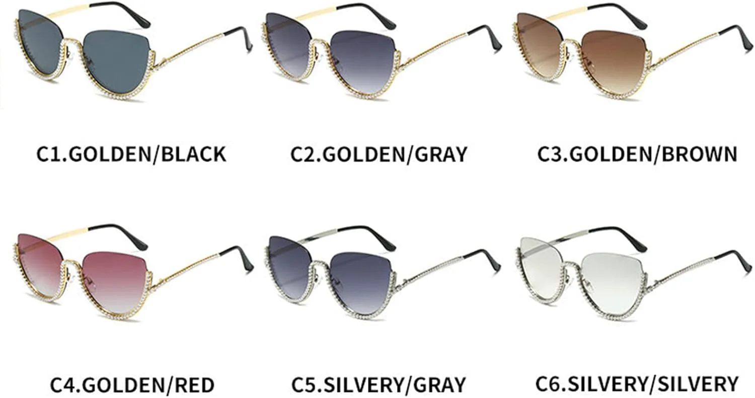 

Солнцезащитные очки Willochra Fashion Rhinestone Cat Eye для женщин, 2025 год, роскошные, модные, с кристаллами, для вечеринок, в стиле Y2K, для женщин, 3, C6