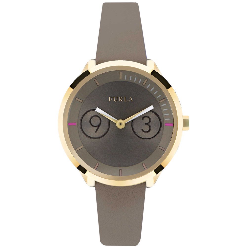 

Серые кожаные часы Furla