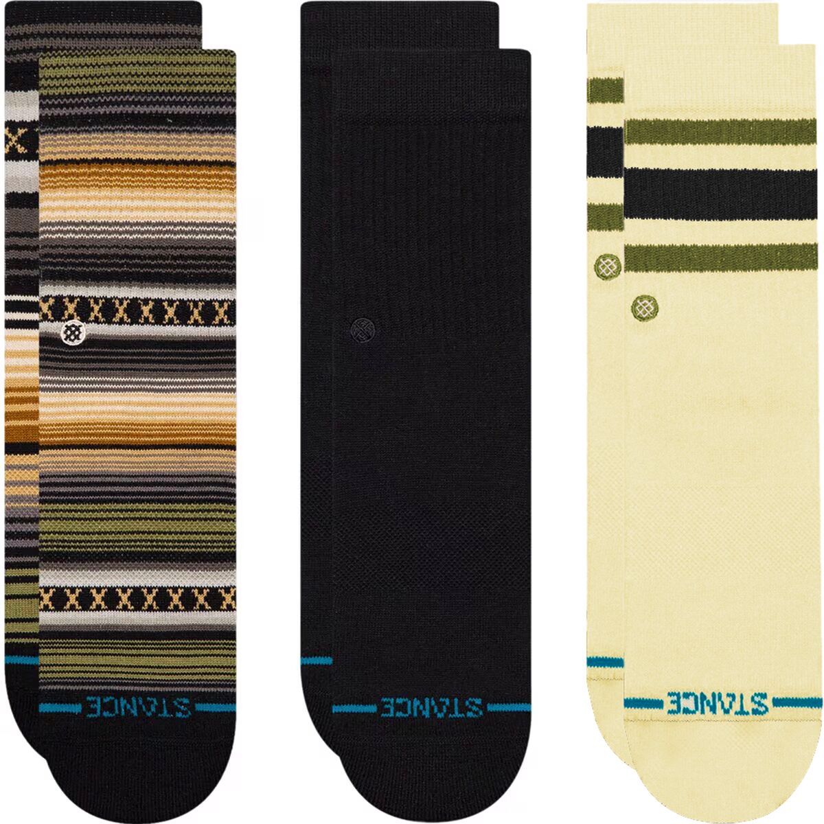 

Носки смешанные Icon - 3 пары - детские Stance, зеленый