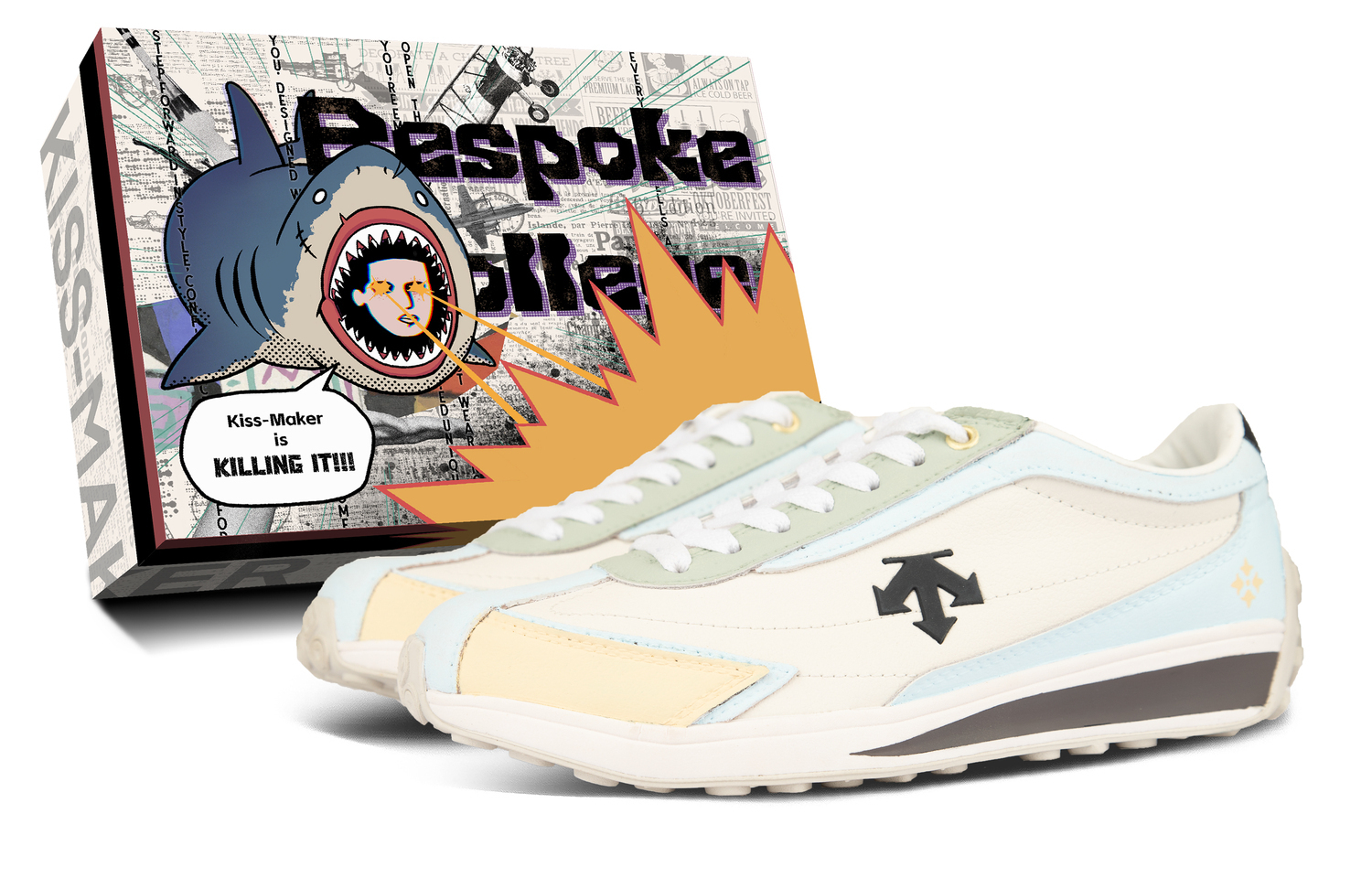 

DESCENTE Cron Racer синтетическая кожа с амортизацией низкие кроссовки повседневные Unisex Sky Blue