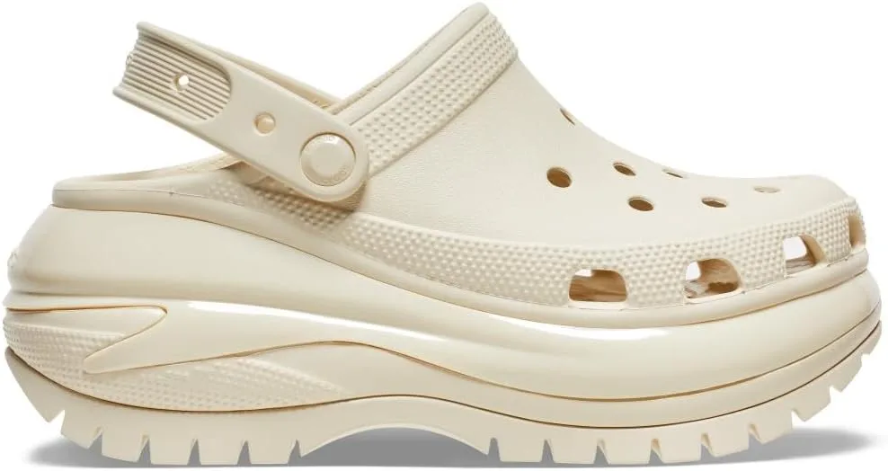 Сабо Crocs Classic Mega Crush, слоновая кость