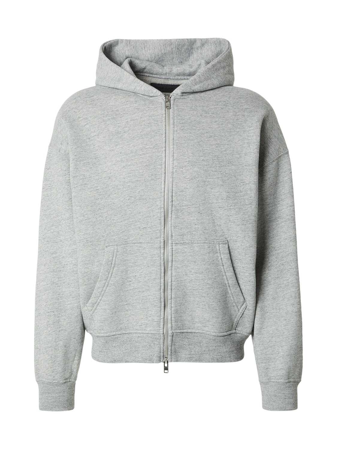 

Abercrombie & Fitch Толстовка с молнией 'ESSENTIAL' в светло-сером цвете