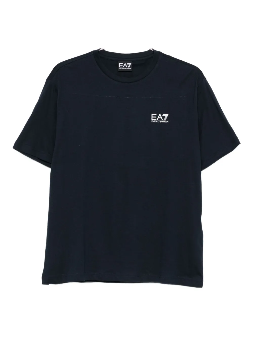 

Хлопковая футболка с логотипом Ea7 Emporio Armani, синий