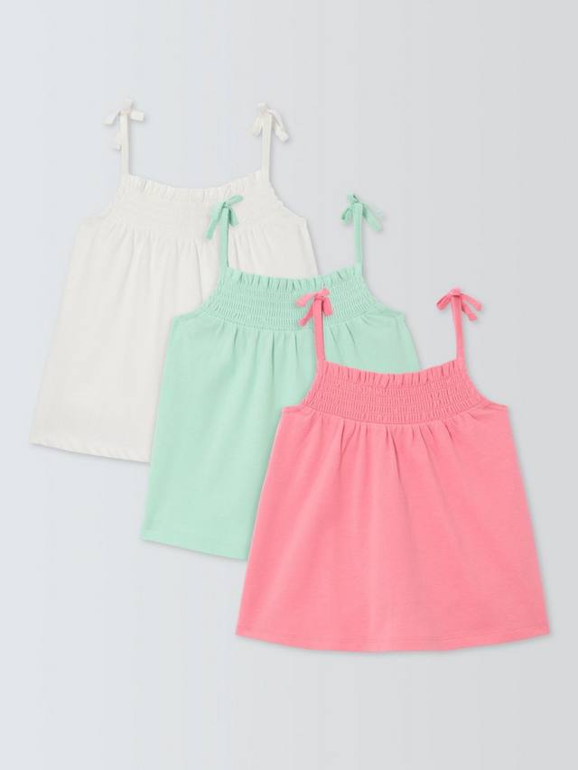 

Детские майки-топы с завязками John Lewis, Pack of 3, Multi