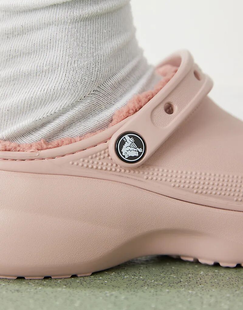 Классические сабо Croc на платформе из розовой глины Crocs — фото 3
