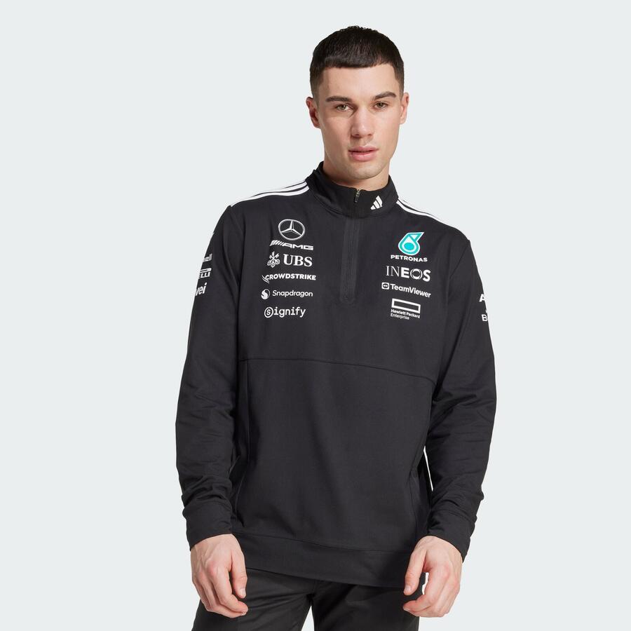 

ADIDAS Футболка-тройка MERCEDES - AMG PETRONAS FORMULA 1 TEAM на молнии