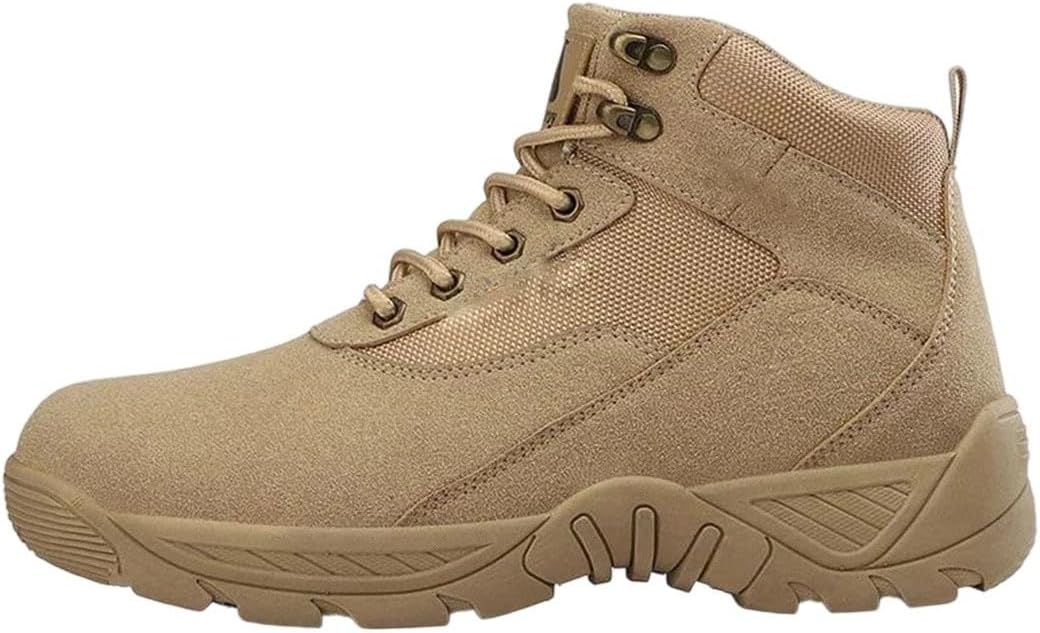 

Мужские походные ботинки большого размера, мотоциклетные кроссовки для альпинизма, водонепроницаемые повседневные ботинки на голенище Generic, хаки