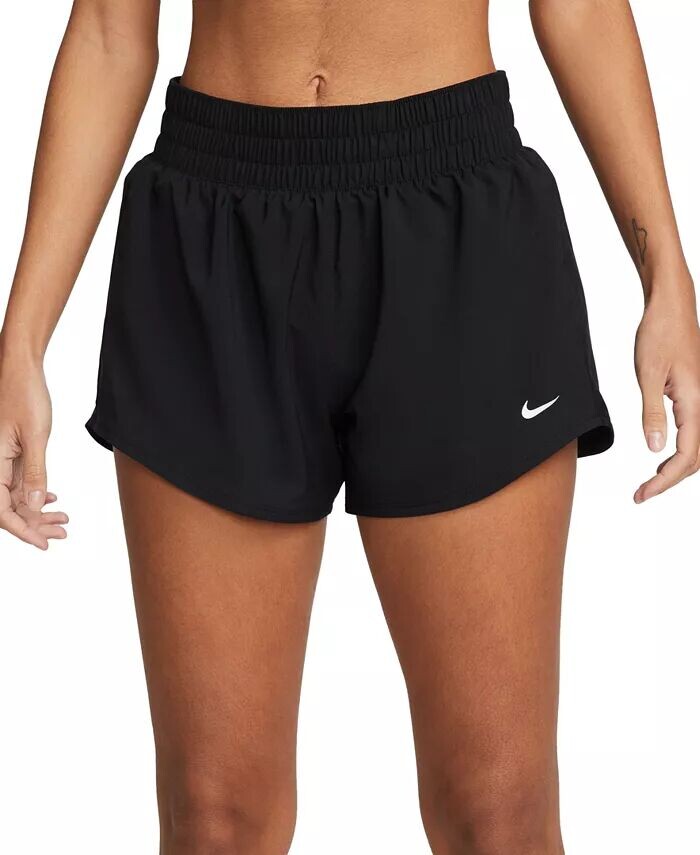 

Женские шорты One Dri-FIT со средней посадкой и короткой подкладкой Nike, черный