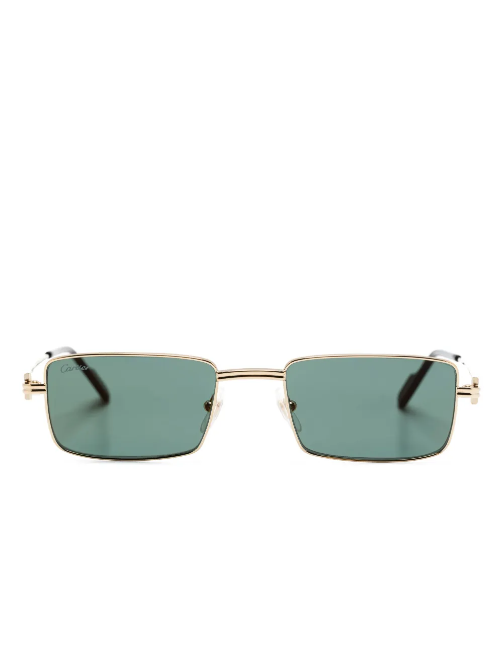 

Солнцезащитные очки в прямоугольной оправе Cartier Eyewear, золотой