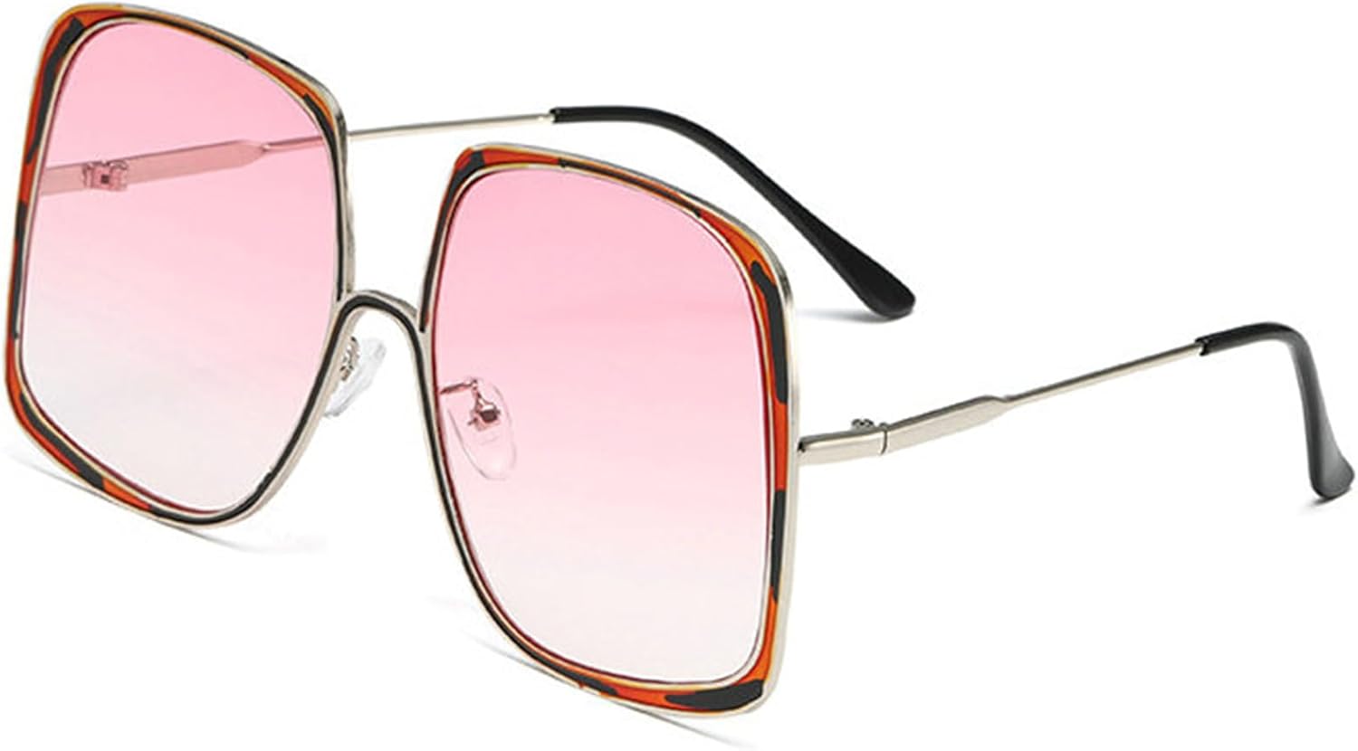 

Willochra Модные большие квадратные солнцезащитные очки для женщин и мужчин Популярные винтажные солнцезащитные очки с градиентным переходом для женщин Солнцезащитные очки с двойной перемычкой, C3