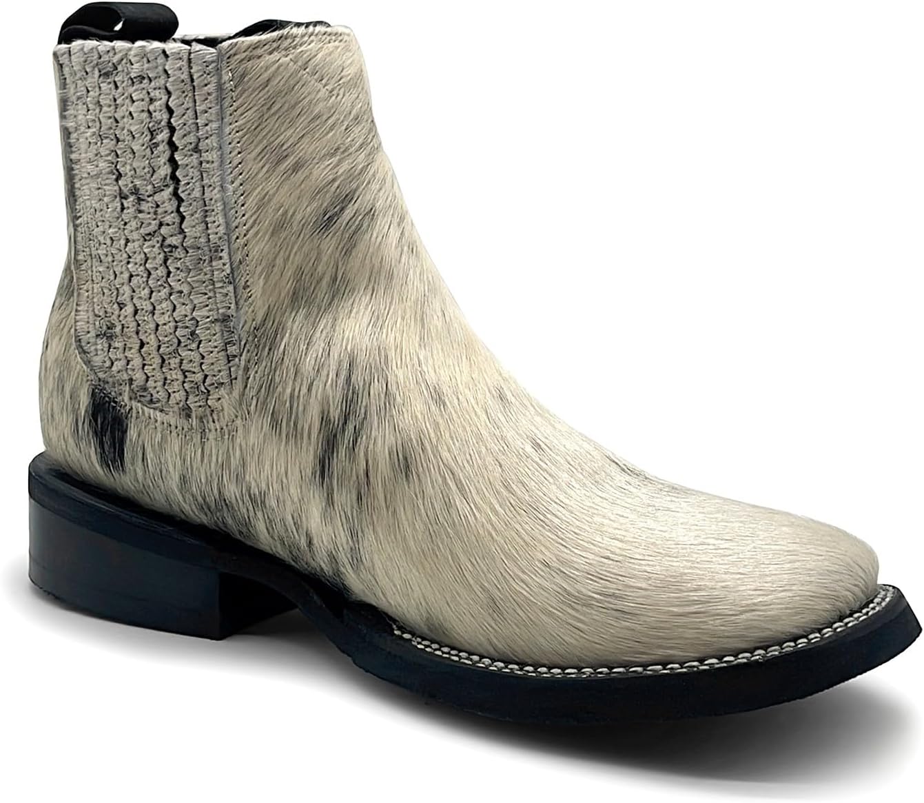 

Мужские ботильоны Челси из конского меха от The Western Shops, слоновая кость