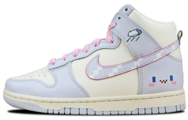 

Кроссовки Nike Dunk Skateboard Shoes Women's High-Top Pink Purple