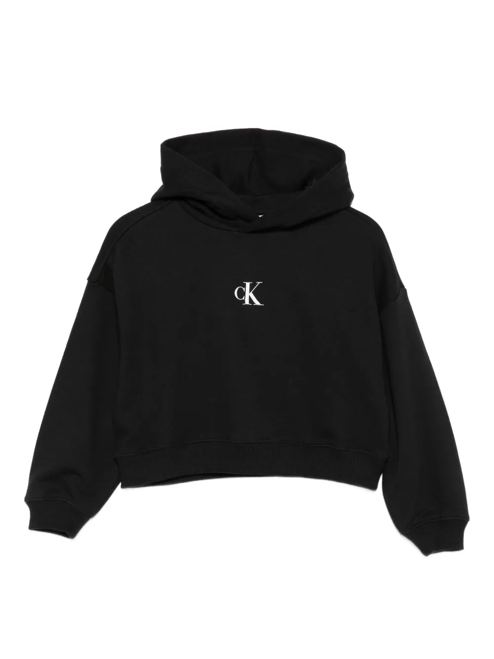 

Худи с вышитым логотипом Calvin Klein Kids, черный
