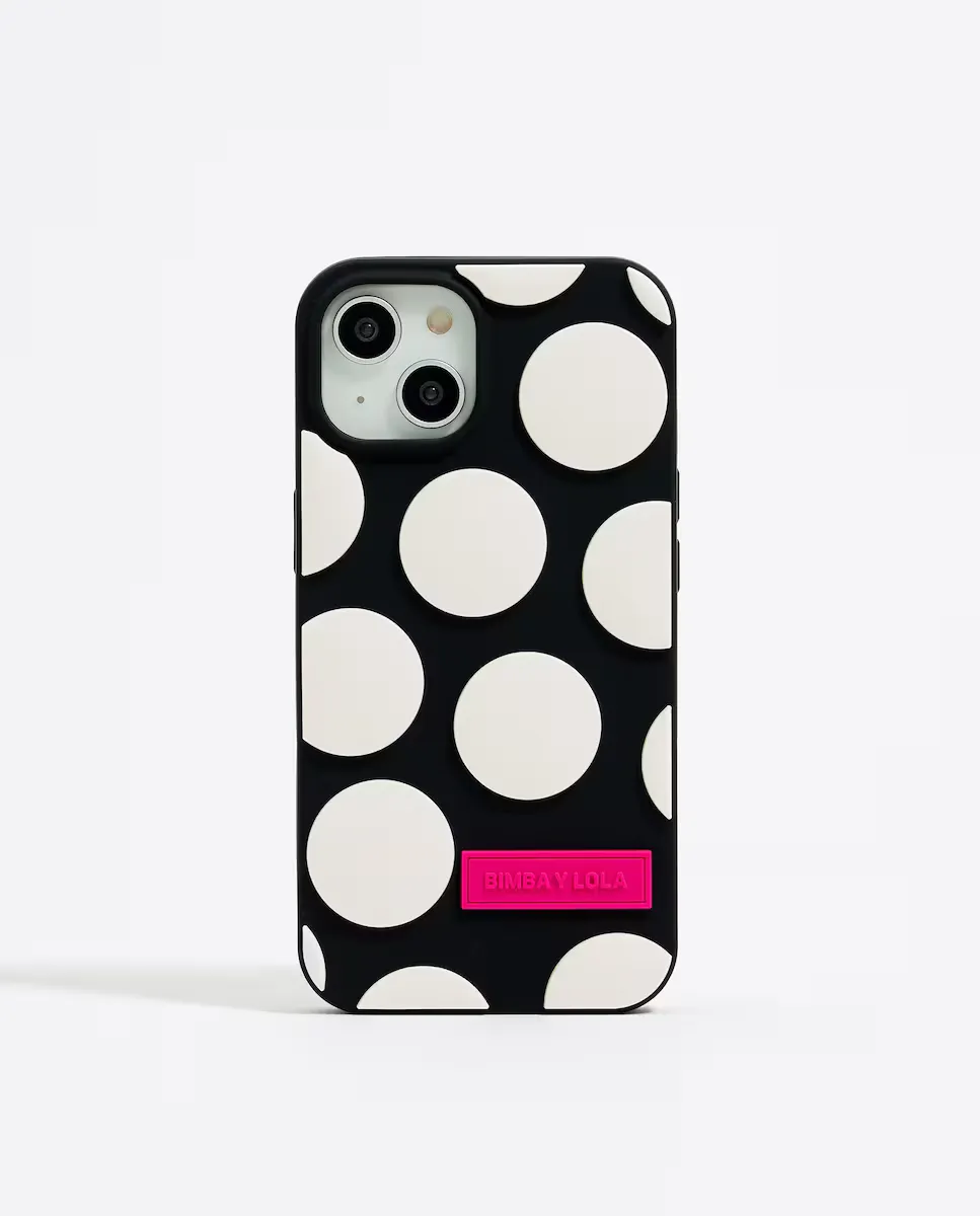 

Силиконовый чехол для iPhone 15 в горошек Bimba y Lola, черный