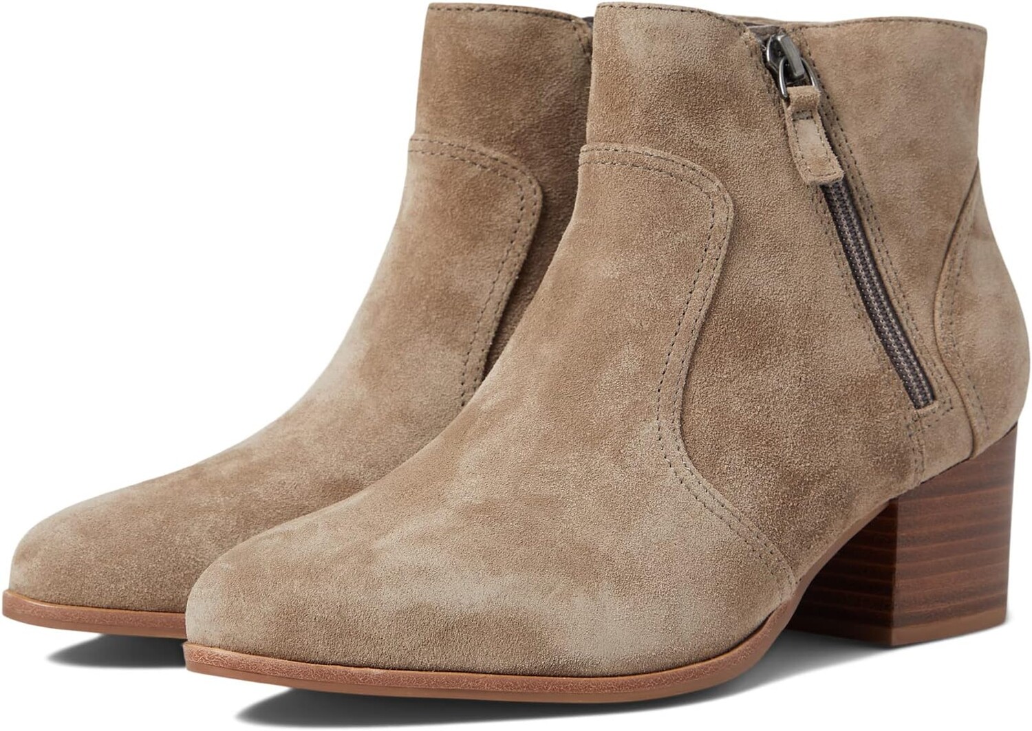 Ботильоны Trista Double Zip Bootie Johnston & Murphy, цвет Taupe Suede