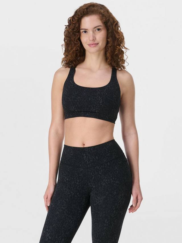 

Ультимативный студийный спортивный бра рейсербек Sweaty Betty, Black Panther Print