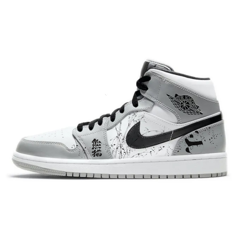 

Баскетбольные кроссовки Air 1 Cushioning Anti-Slip и износостойкие, винтажные, среднего размера, серые, мужские Jordan, Gray