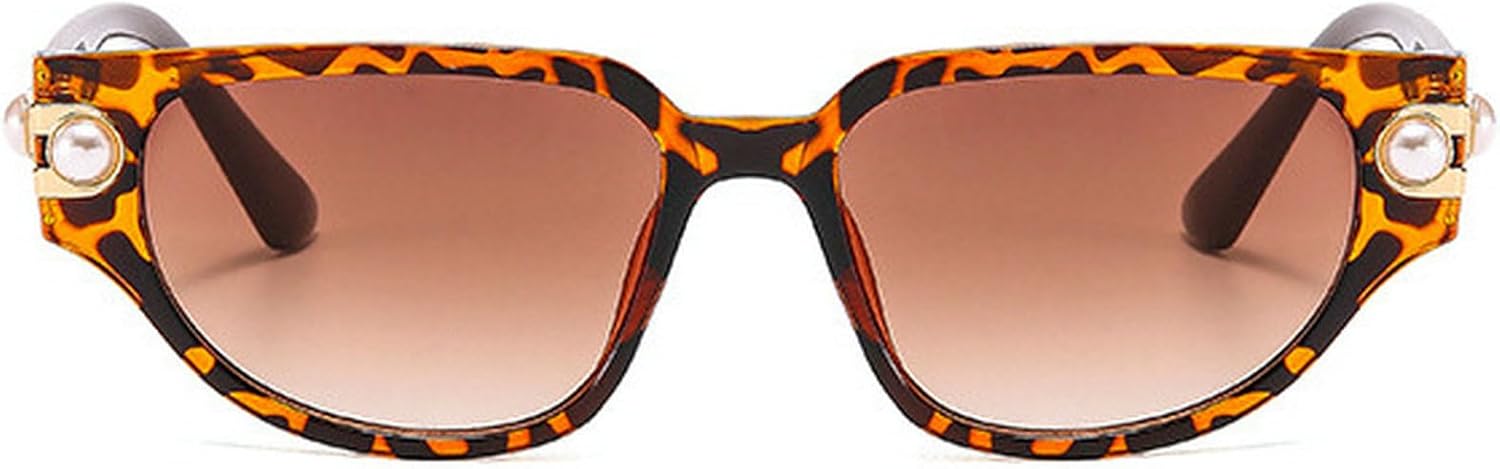 

Винтажные солнцезащитные очки «кошачий глаз» для женщин, роскошные солнцезащитные очки с жемчужным блеском, модные, сексуальные, элегантные очки для женщин, защита от ультрафиолета UV400 mincl, Leopard